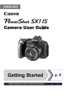 Canon PowerShot SX1 IS manual. Camera Instructions.